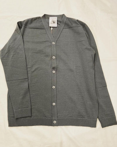 S.N.S. HERNING (エスエヌエスハーニング) Fishermans Knit　V-neck CARDIGAN / フィッシャーマンズニット  カーディガン